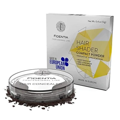 Abbildung von Fidentia Hair Shader 12g Made in EU Haar Concealer zur Haarverdichtung, Ansatz &amp; Geheimratsecken kaschieren Schwarz
