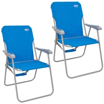 Abbildung von #WEJOY Klappstuhl 2er Set Leicht Tragbar Campingstuhl Faltbar Stark Stabil Langlebig für Garten Balkon und Festival Outdoor als Angelstuhl Camping Stuhl Max Hold bis 136 kg Blau
