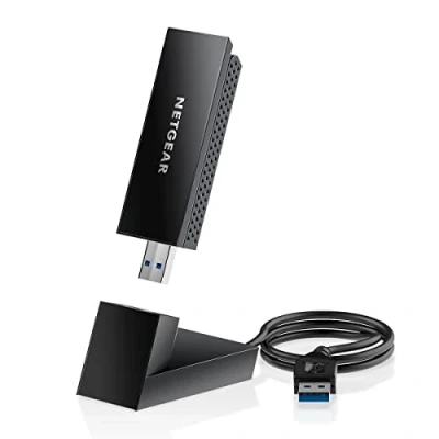 Abbildung von Netgear Nighthawk USB WLAN Stick WiFi 6E 3.0 Adapter (A8000) AXE3000 Internet Tri Band Wireless Gigabit Speed (bis zu 3 Gbit/s) neues 6 GHz für Windows PC