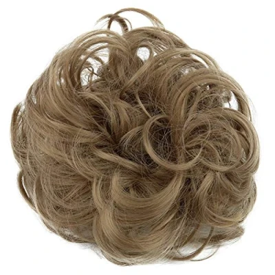 Abbildung von CAISHA Haarteil Haargummi Hochsteckfrisuren Brautfrisuren Voluminös Gelockt Unordentlich Dutt Kunstfaser DM15cm Dunkelblond G9A