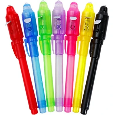 Abbildung von GOLDGE 7 Stück UV Geheimstifte,Geheim Stift,unsichtbar schreiben,lesbar durch Licht,geheimstift Kinder