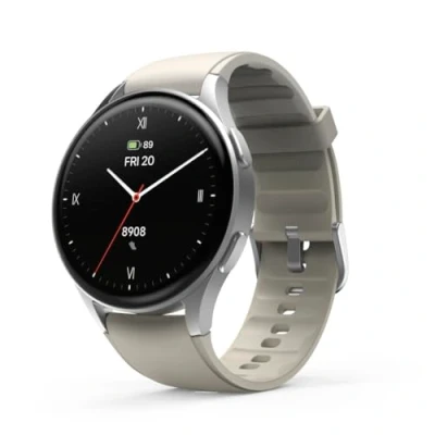 Abbildung von Hama Smartwatch 8900 mit GPS, wasserdicht IP68, Telefonfunktion (AMOLED Touch Display, Sprachsteuerung, Sportmodi, Schlaftracker, Herzfrequenzmessung, WhatsApp, Laufuhr, Pulsuhr, Fitnessuhr) silber
