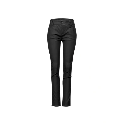 Abbildung von Street One Beschichtete Stoffhose, Damen, Größe: 42x30, Schwarz