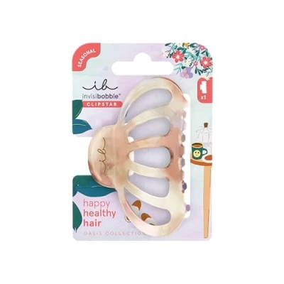 Abbildung von invisibobble CLIPSTAR M Oasis Heaven Blue Mittlere Haarspange für sicheren Halt Elegantes Design in sanften Blautönen Trendiger Look, sicherer Halt, gesundes Haar