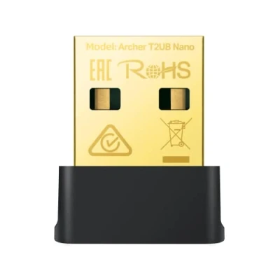 Abbildung von TP Link Archer T2UB Nano AC600 Wi Fi Bluetooth 4.2 USB Adapter(2.4GHz 200Mbps, 5GHz 433Mbps, Größe, unterstützt Win 11/10/8.1/8/7, WPA3 Verschlüsselungsstandards, 4.2)
