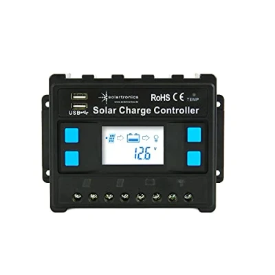 Abbildung von solartronics Laderegler 12V/24V blau 20A 30A 40A 50A 60A Photovoltaik Solarladeregler Solar PV (20A)