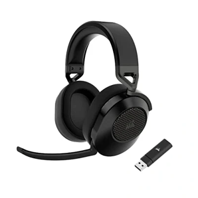 Abbildung von CORSAIR HS65 WIRELESS Multiplattform Gaming Headset Mit Bluetooth Dolby 7.1 Surround Sound Omnidirektionales Mikrofon iCUE Kompatibel PC, Mac, PS5, PS4, Nintendo Switch, Handy Carbon