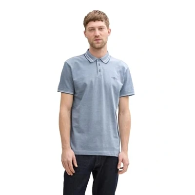 Abbildung von TOM Tailor MIT Stretch Poloshirt, Herren, Größe: Large, Mystical blue two tone pique