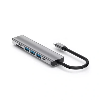 Abbildung von CRYPTON USB C Hub 8 in 1 Adapter HDMI Ethernet 3 x 3.0 Kartenleser SD/Micro SD Karte Leistung geliefert für MacBook Pro, iMac, Dell XPS, ChromeBook mit