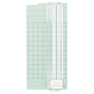 Abbildung von Vaessen Creative Mini Papierschneider Kleine Papierschneidemaschine Schneidet Maximal A5 Format Guillotine, Scrapbook, Hebelschneider 16,5 x 15,3 cm Mintgrün