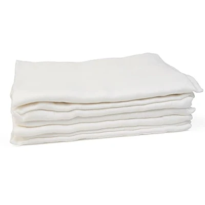 Abbildung von GRÜNSPECHT Bio Mullwindeln 70x70cm aus 100% Baumwolle (kbA), Spucktücher, ohne optische Aufheller, hautfreundlich &amp; saugstark, 5 Stück, weiß (692 00)
