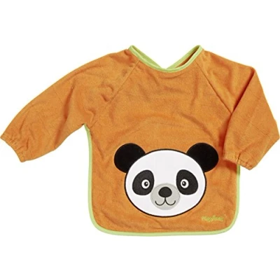 Abbildung von Playshoes Unisex Baby Ärmel Lätzchen Langarm 507136, 39 Orange, Einheitsgröße (1er Pack)
