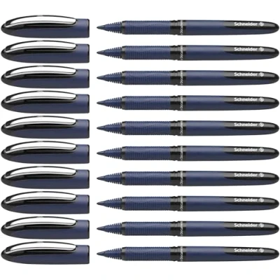 Abbildung von Schneider 183001 One Business Tintenroller (Dokumentenecht mit 0,6 mm Strichstärke, Made in Germany) 10er Pack, schwarz