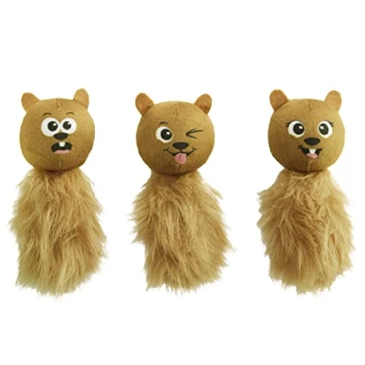 Abbildung von Outward Hound Nina Ottosson Plüsch Ersatz Chipmunk Spielzeug für Snuffle N &#039;Treat Hund Ball Puzzle 3 Pack