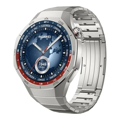 Abbildung von HUAWEI WATCH GT 5 Pro 46 mm Smartwatch, Kunstvolles Design,Sportfunktionen auf Profi Niveau,Health Tracking, EKG Monitoring, bis zu 14 Tage Akkulaufzeit, GPS, Bluetooth Anrufe, iOS &amp; Android, Titanium