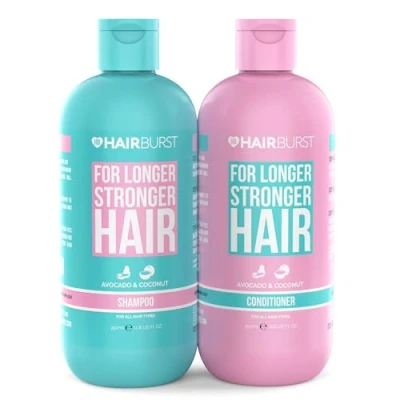 Abbildung von HAIR BURST Shampoo und Conditioner Set für Längeres Stärkeres Haar mit Natürliche Wirkstoffe Haarwachstum beschleunigen Haarausfall vermeiden Ohne SLS Parabene (2 x 350ml)