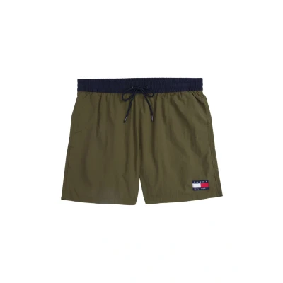 Abbildung von Tommy Hilfiger Heritage Medium Drawstring Badeshorts, Herren, Größe: XL, Olive