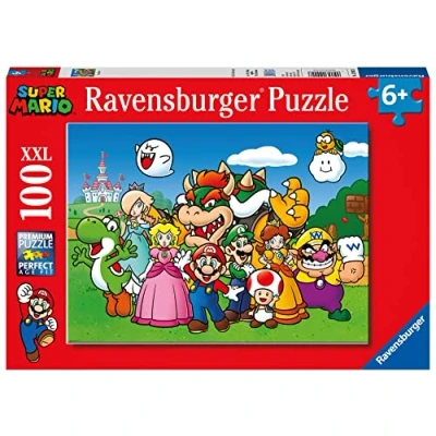 Abbildung von Ravensburger Kinderpuzzle 12992 Super Mario Fun 100 Teile XXL Puzzle für Kinder ab 6 Jahren