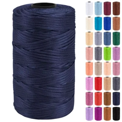 Abbildung von Uiopa Makramee Garn 3mm x 200m Polypropylen Flache Macrame Cord Band Schnur Farbig für Häkeln, Stricken, Dekoration, DIY Handwerk
