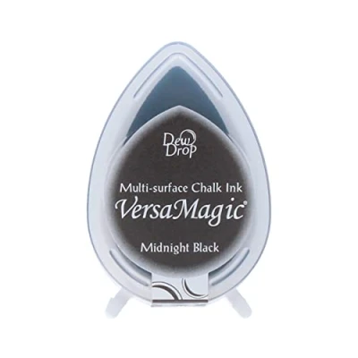 Abbildung von Tsukineko VersaMagic Dew Drop Stempelkissen, Midnight Black, Synthetic Material, schwarz, 4.7 x 3.1 2.2 cm