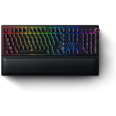 Abbildung von Razer BlackWidow V3 Pro (Green Switch) Kabellose Mechanische Gaming Tastatur (Klickende Switches, RGB Chroma, Handballenauflage, Bluetooth, USB C) QWERTY US Layout Schwarz