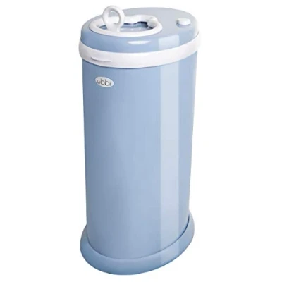 Abbildung von Ubbi Steel Diaper Pail, Odor Locking, No Special Bag Required, Award Winning, Registry Must Have, Cloudy Blue