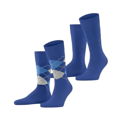 Abbildung von Burlington Herren Socken Everyday Mix 2 Pack M SO Baumwolle gemustert Paar, Blau (Night Blue 6048), 40 46