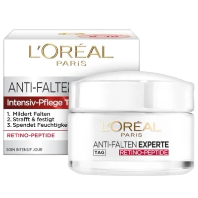 Abbildung von L&#039;Oréal Paris Feuchtigkeitspflege Für das Gesicht, Anti Aging Creme zur Minderung von Falten mit Retino Peptiden, eine straffere und weichere Haut, Experte, 1 x 50 ml