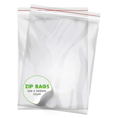 Abbildung von V1 Trade Zip Beutel Set 100 Stück 250 x 300 mm Baggys Robuste Druckverschlussbeutel Wiederverschließbare zu Einer Besseren Organisation Plastikbeutel Verschließbar
