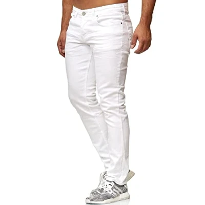Abbildung von Tazzio Jeans Herren Slim Fit Stretch Jeanshose Hose Denim 16533 (36/30, Weiß)