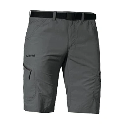 Abbildung von Schöffel Herren Shorts Silvaplana2, vielseitige Wanderhose mit separatem Gürtel, Outdoor Hose praktischen Taschen, asphalt, 52