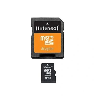 Abbildung von Intenso microSDHC 32GB Class 4 Speicherkarte inkl. SD Adapter, schwarz