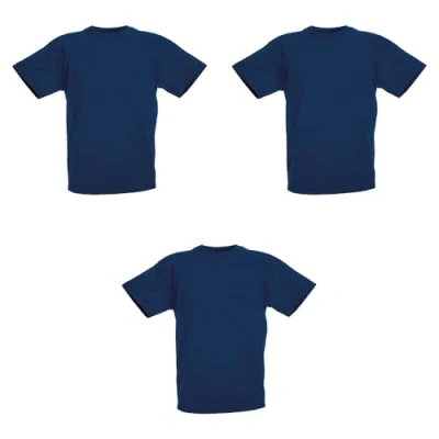 Abbildung von GIDUTEX 3er Pack Kinder Tshirts by Fruit of The Loom Original T Unisex (DE/NL/SE/PL, Numerisch, 104, Regular, 3, Navy)