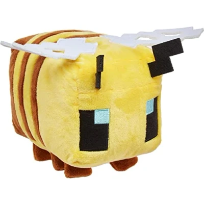 Abbildung von Mattel Minecraft Plüschfigur, ca. 21 cm, weich, Geschenk zum Sammeln für Fans ab 3 Jahren HBN41, 8 inch, Gelb