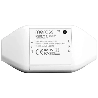 Abbildung von Meross WLAN Schalter Universal WiFi Switch Fernbedienung Sprachsteuerung mit Alexa, Google Assistant und SmartThings, DIY Smart Home für elektrische Haushaltsgeräte, 2500W, 1 St.