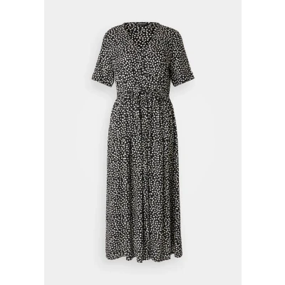 Abbildung von Pieces Pctala String TIE MIDI Dress Blusenkleid, Damen, Größe: XS, Black