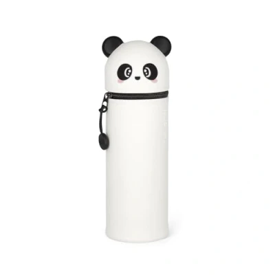 Abbildung von LEGAMI 2 in 1 Weiche Silikontasche Kawaii, Giraffe Schultasche, Tischstifthalter, Reißverschluss, Silikon, Stiftetasche Buntstifte Marker, H 18,5 cm