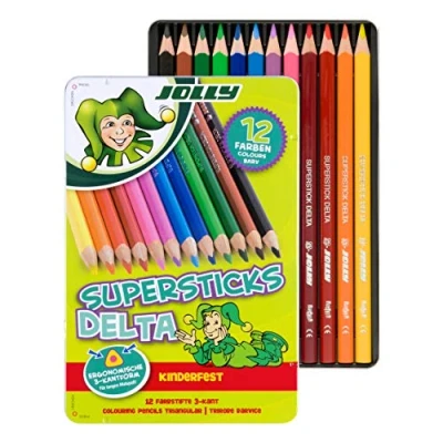 Abbildung von JOLLY Buntstift Superstick Delta sort., 12er Metalletui
