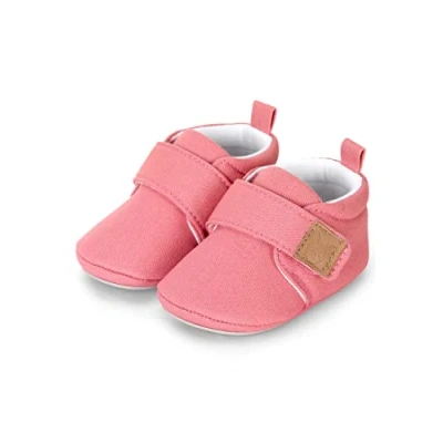 Abbildung von Sterntaler Baby Unisex Krabbelschuhe Babykrabbelschuh uni mit rutschfester Sternensohle rosa, 21 22