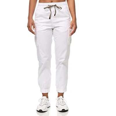 Abbildung von Tazzio Cargo Hose Damen Cargohose Regular Fit F600 (M, Weiß)