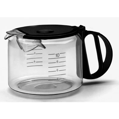 Abbildung von Braun Kaffeekanne BRSC010, Glaskaraffe mit klappbarem Kunststoffdeckel, Zubehör für Aromaster Kaffeemaschine, bis zu 10 Tassen, spülmaschinenfest, Schwarz