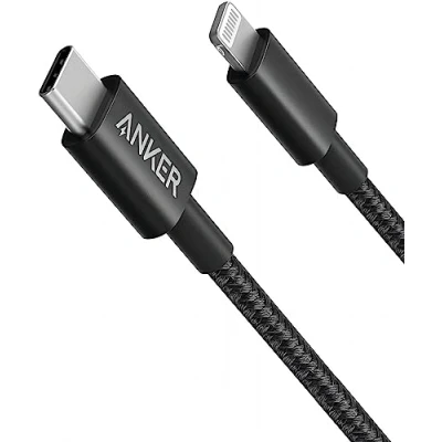 Abbildung von Anker USB C Lightning Kabel, 331 auf Ladekabel 100cm, MFi zertifiziert, New Nylon Schnellladekabel für iPhone 14/13/12/11 Serie, Unterstützt Power Delivery (Schwarz)