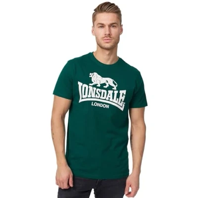 Abbildung von Lonsdale Herren Logo T Shirt, Bottle Green, 3XL