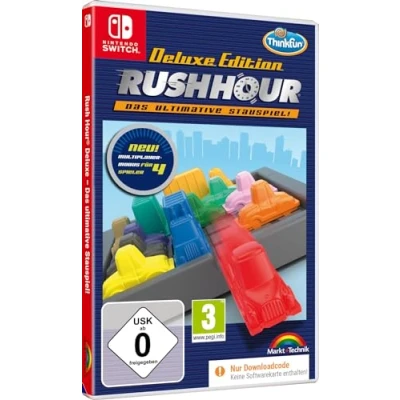 Abbildung von Rush Hour von ThinkFun Das ultimative Stauspiel Deluxe Edition Logik und Strategiespiel für Nintendo Switch