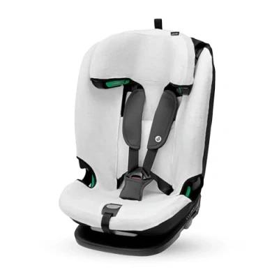 Abbildung von Maxi Cosi Sommerbezug aus Biobaumwolle für den Titan Plus i Size, Kindersitzbezug, atmungsaktives und feuchtigkeitsabsorbierendes Material, maschinenwaschbar, nachhaltige Baumwolle, Naturweiß