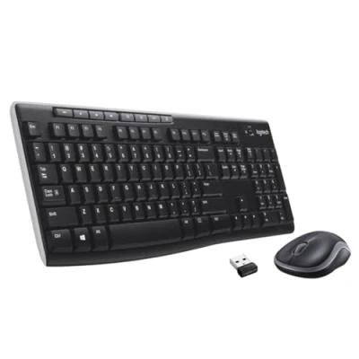 Abbildung von Logitech MK270 Kabelloses Set mit Tastatur und Maus für Windows, US QWERTY Layout Schwarz