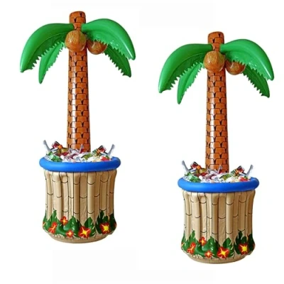 Abbildung von W WIDMANN MILANO Party Fashion Aufblasbare Palme mit Getränkekühler, zum Befüllen EIS und Wasser, Beachparty