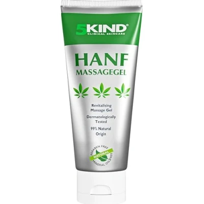 Abbildung von 5kind Hanf Aktivgel Hanfsalbe 100ml Hochdosiertes Gel Beruhigt Gelenke und Muskeln, Füße, Knie, Nacken, Schultern, Rücken &amp; Muskelkater mit natürlichen Extrakten