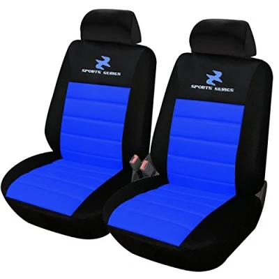 Abbildung von eSituro SCSC0074 2er Einzelsitzbezug universal Sitzbezüge für Auto Schonbezug Schoner Dicke gepolstert blau
