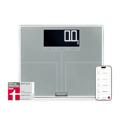 Abbildung von Soehnle Körperanalysewaage Shape Sense Connect 200 mit Bluetooth, digitale Personenwaage für Premium Körperanalyse (BIA), Körperwaage berechnet präzisen Kalorienbedarf